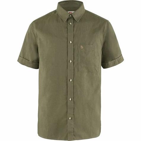 Fjallraven Övik Shirts Green Singapore For Men (SG-782882)